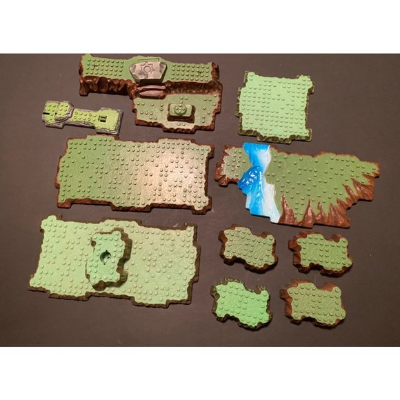 Knights and Castle Mega Bloks Block set of Land bases 10 big pieces - Picture 1 of 5